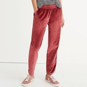 Madewell Track Lounge Trousers in Velvet